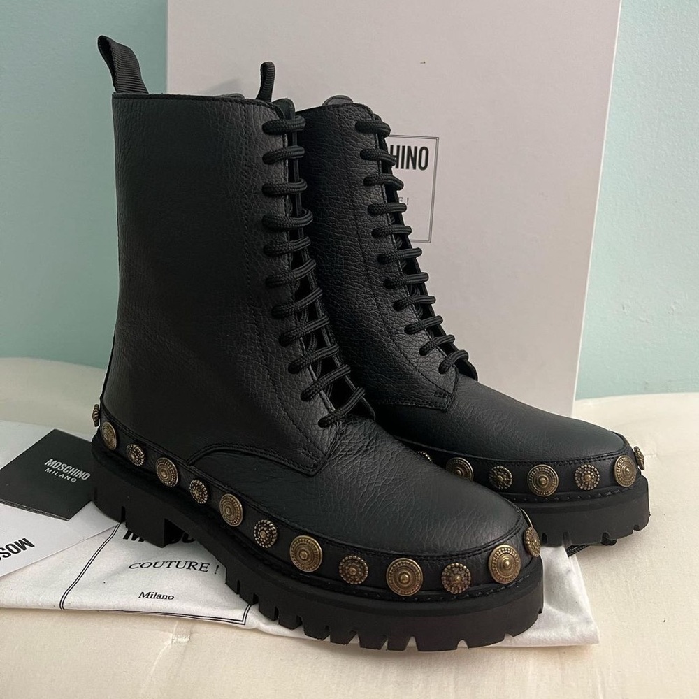 New - Moschino women’s black ankle boots